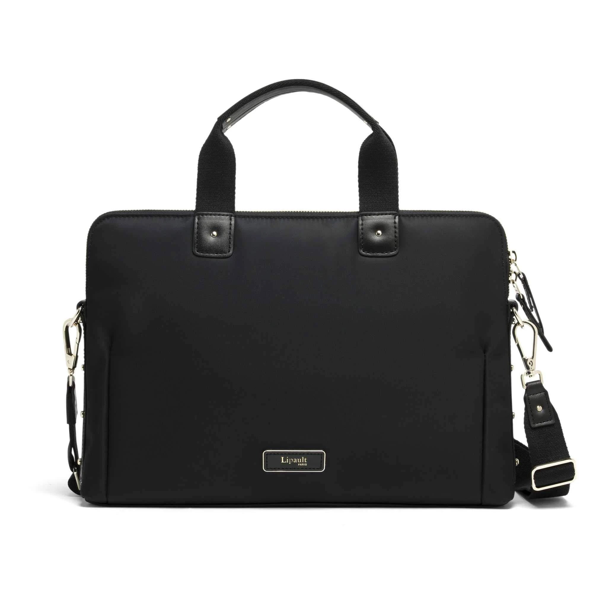 Jet Black Slim Laptop Bag K721