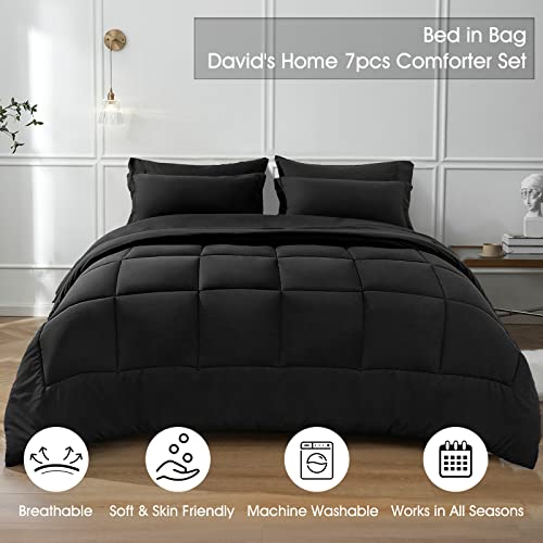 White Queen 7 Piece Comforter Set D17118