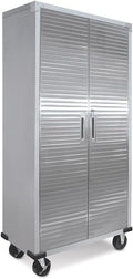 Full Door Rolling Storage Cabinet, 36" W x 18" D x 72" H, Granite M933
