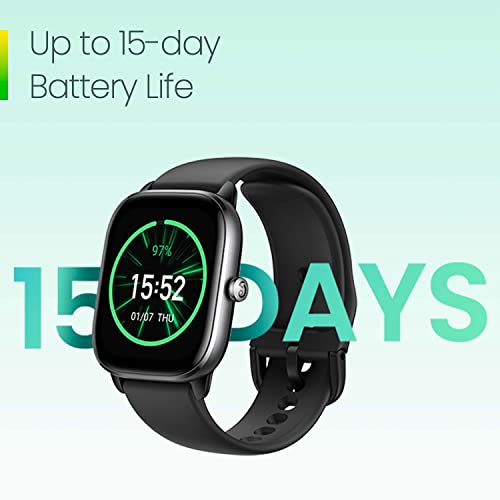 Black Smart Watch with GPS, Heart Rate Monitor, 15-Day Battery Life I20721
