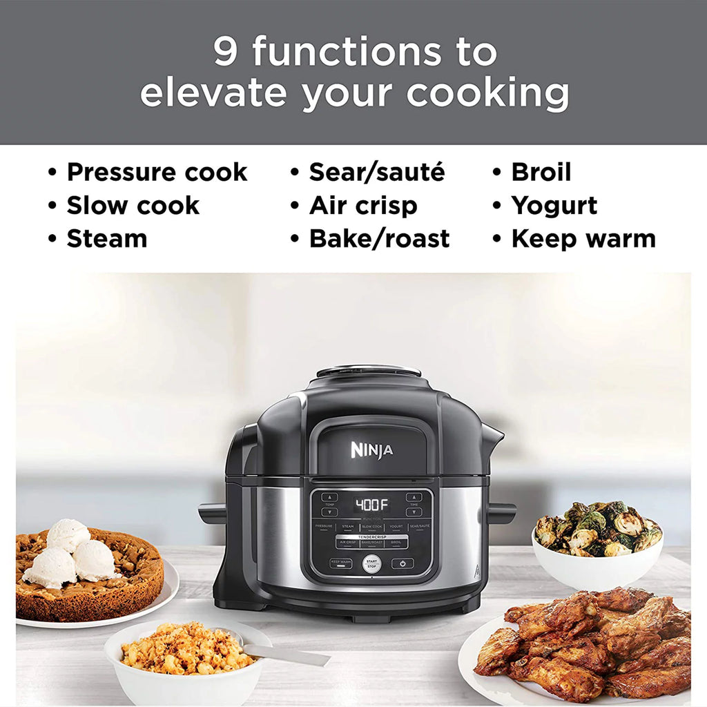 Silver 9 in 1 Pressure Cooker and Air Fryer Q19124