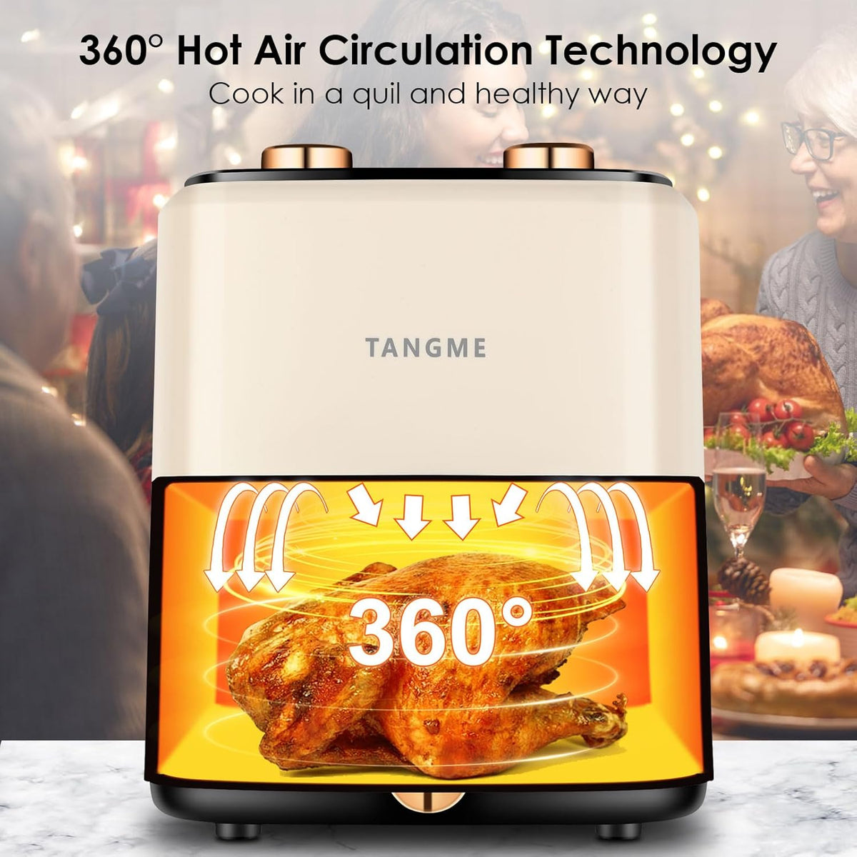 5.8Quart Air Fryer Oven with Viewing Window Non-stick Basket K865352