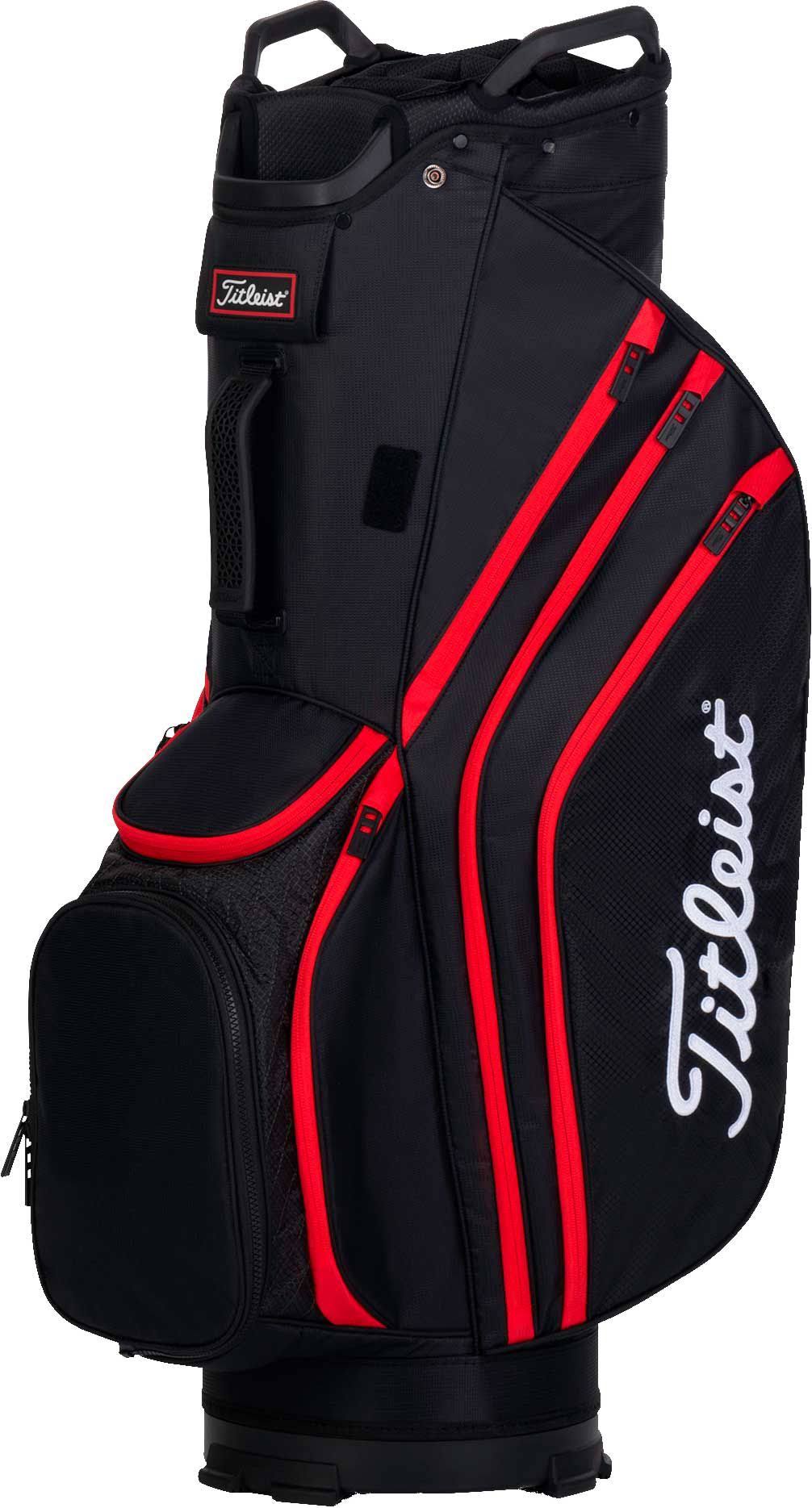 Black/Black/Red Lightweight Golf Bag V936