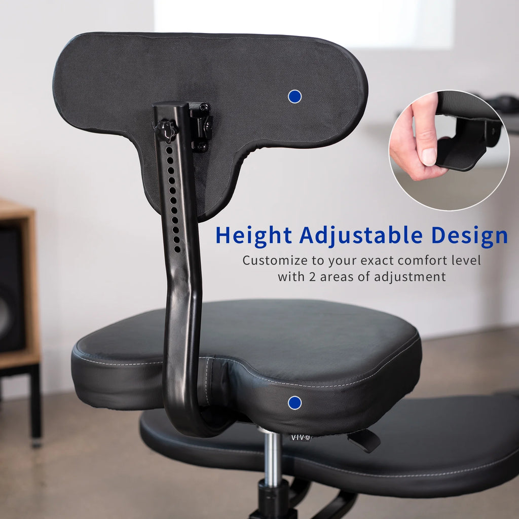 Black Ergonomic Cross Legged Swivel Chair J229