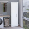 White Utility Storage Cabinet with 6-Tier Shelf Z1836