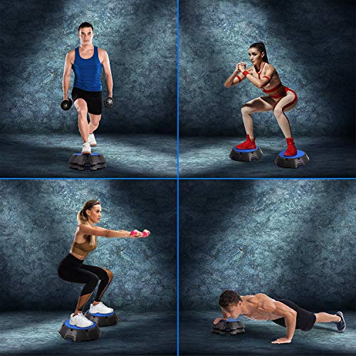 2-in-1 Adjustable Aerobic Step Platform with Rocker Balance Board Legs J792