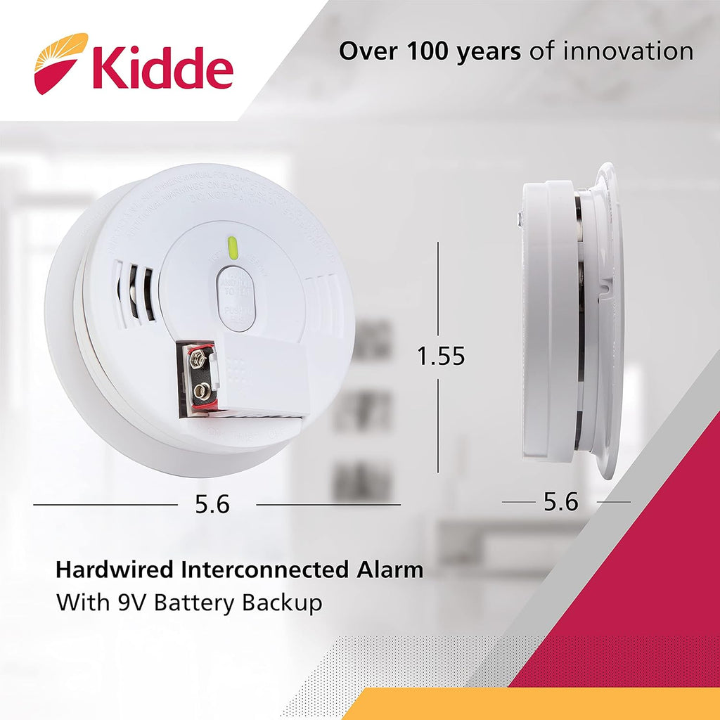 120V AC Wire-In Smoke Alarm with Battery Backup O791