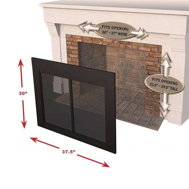Small Glass Fireplace Doors G6062