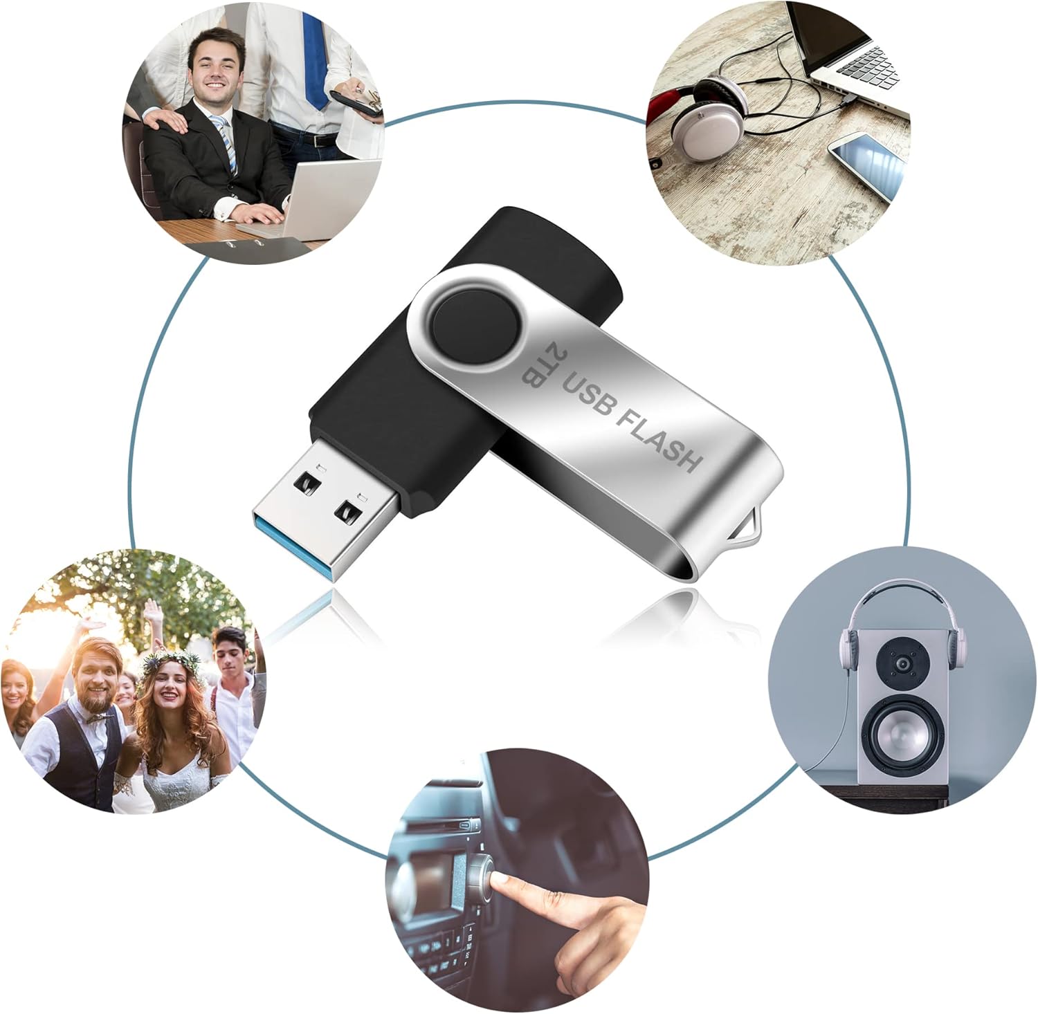 2TB USB Flash Drive Pack of 2 D7166