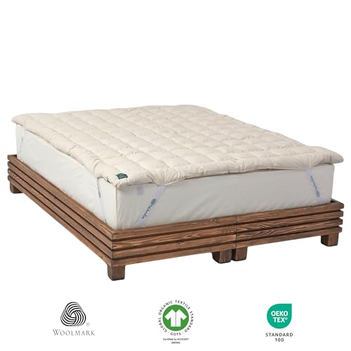 Organic Merino Wool Pillow Top Mattress Topper - 2", Queen X978438