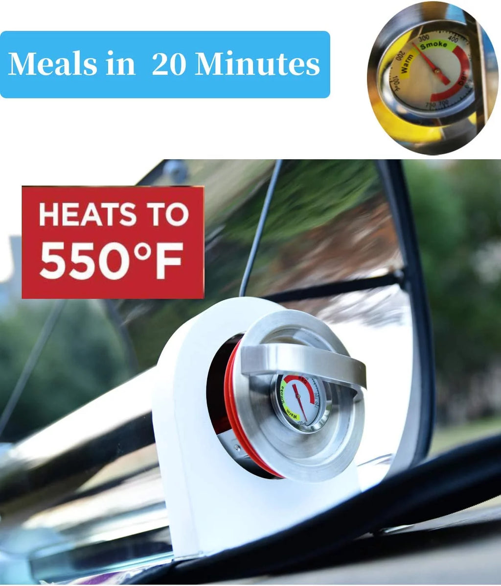 4.5L Large Capacity Solar Cooker Outdoor Oven with Thermometer I9817