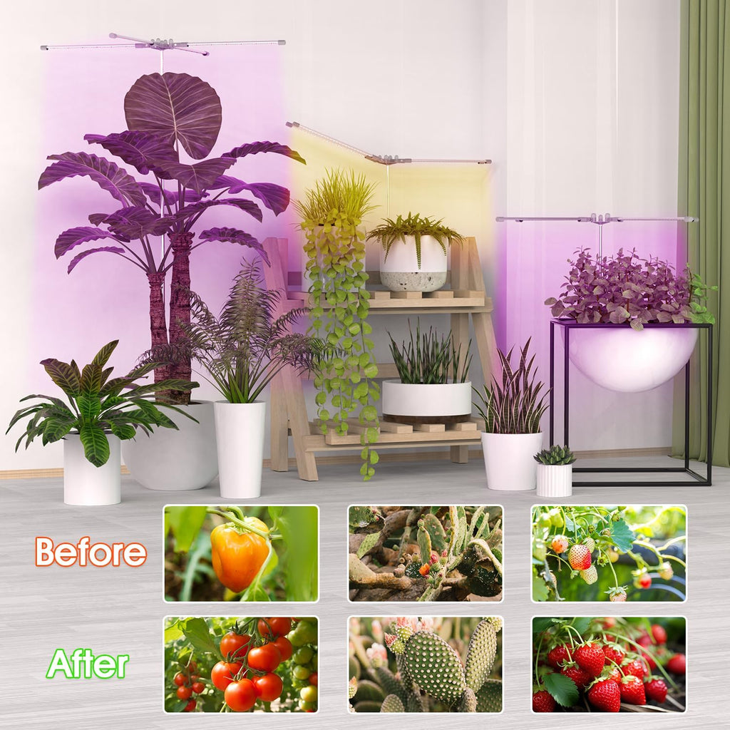 Full Spectrum Grow Light with Height Adjustable Plant Stand X758131
