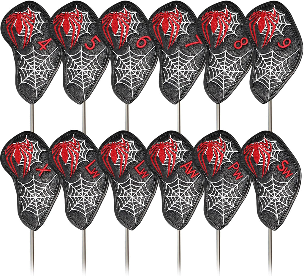 8 Piece Synthetic Leather Golf Iron Head Cover Set W363925