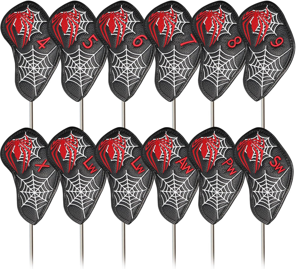 8 Piece Synthetic Leather Golf Iron Head Cover Set W363925