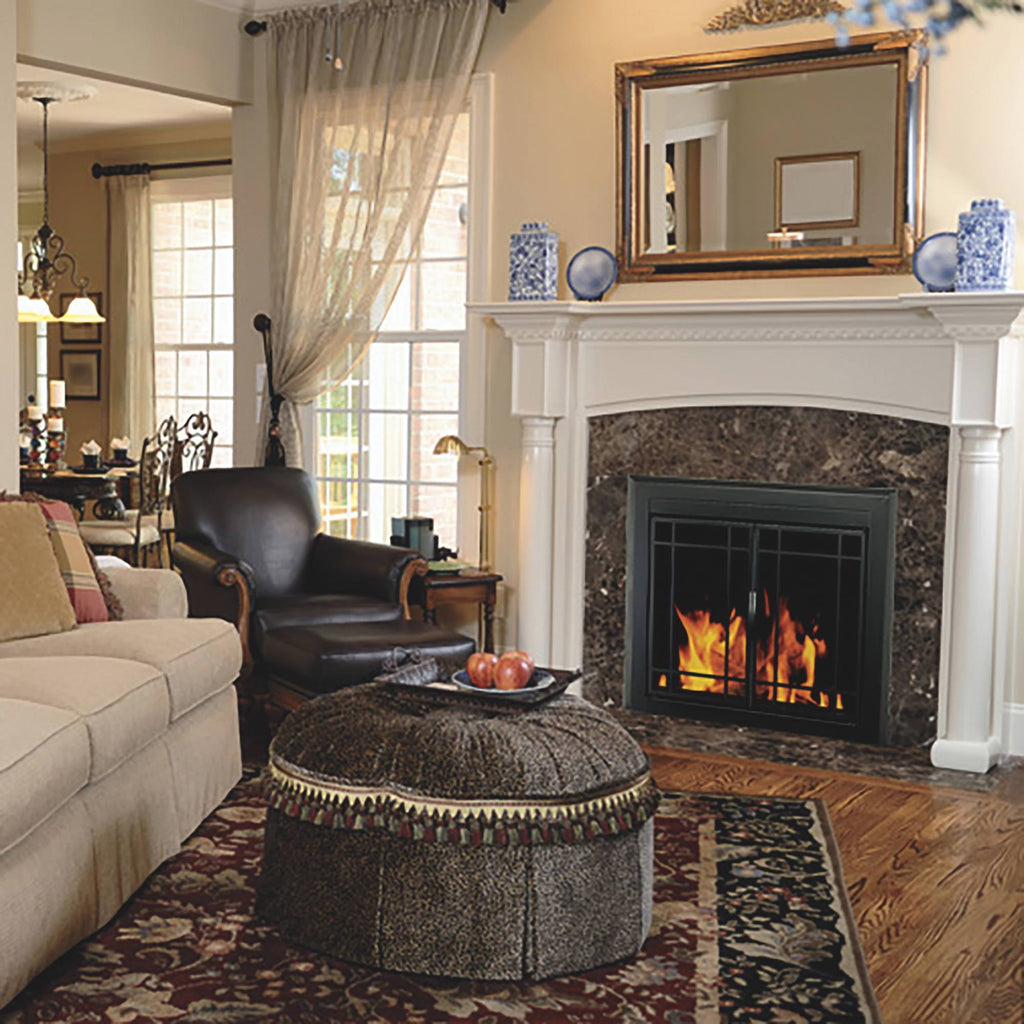 Small Glass Fireplace Doors G6062