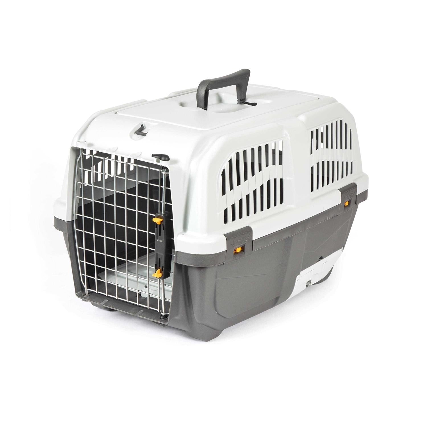 Plastic Cat Carrier with Integrated Litter Pan K558