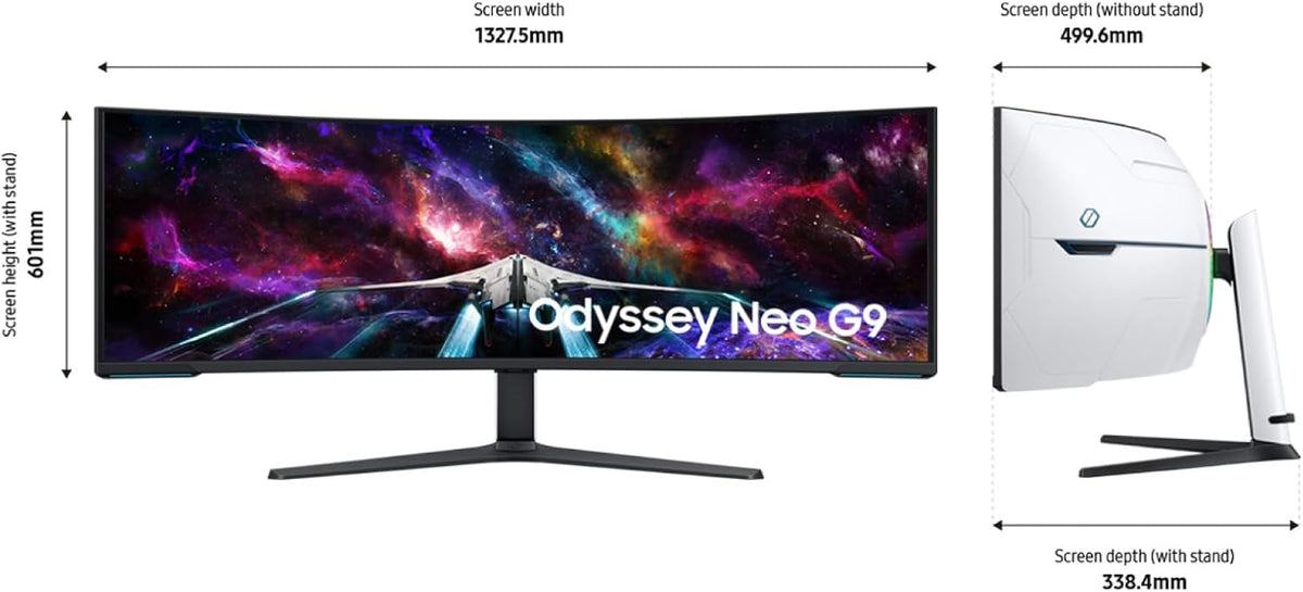 57" Dual 4K UHD 1000R Curved Gaming Monitor, 240Hz, 1ms, Quantum Mini-LED, DisplayHDR 1000 M8090