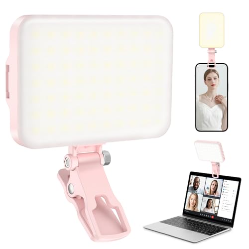 60 LED Portable Selfie Light with Clip & Tripod Adapter Rechargeable 2200mAh Z15368
