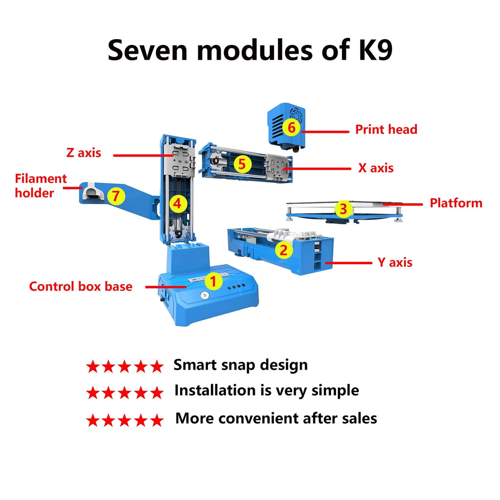 Mini 3D Printer, 100x100x100mm Print Size O748