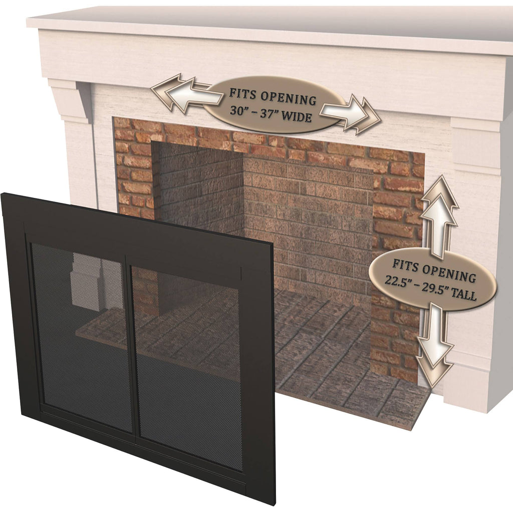 Small Glass Fireplace Doors G6062