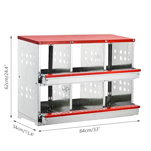 6 Compartment Metal Chicken Nesting Boxes V729816
