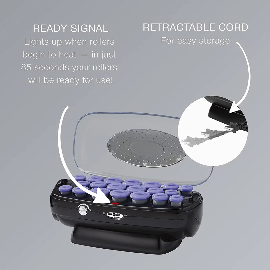 Ceramic Flocked Hot Roller Set with 20 Hair Rollers K151