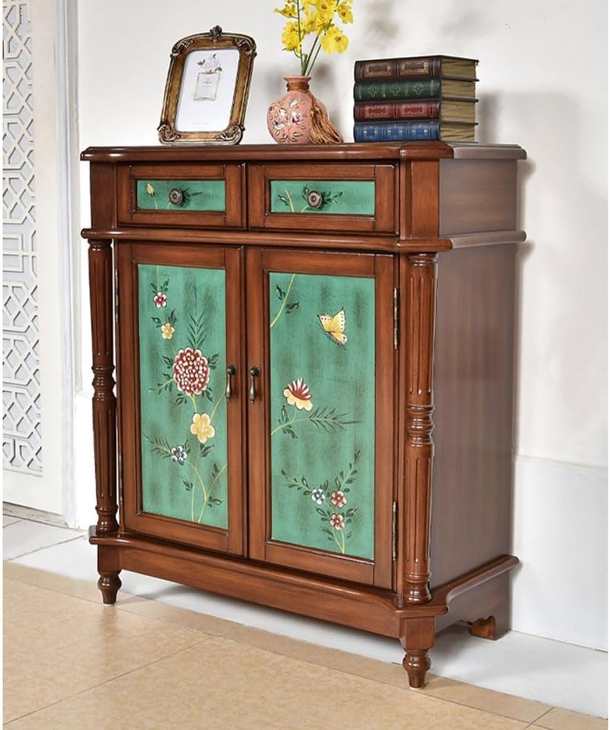 Pastoral Painted Retro Old Furniture Storage Drawer Sideboard M2699