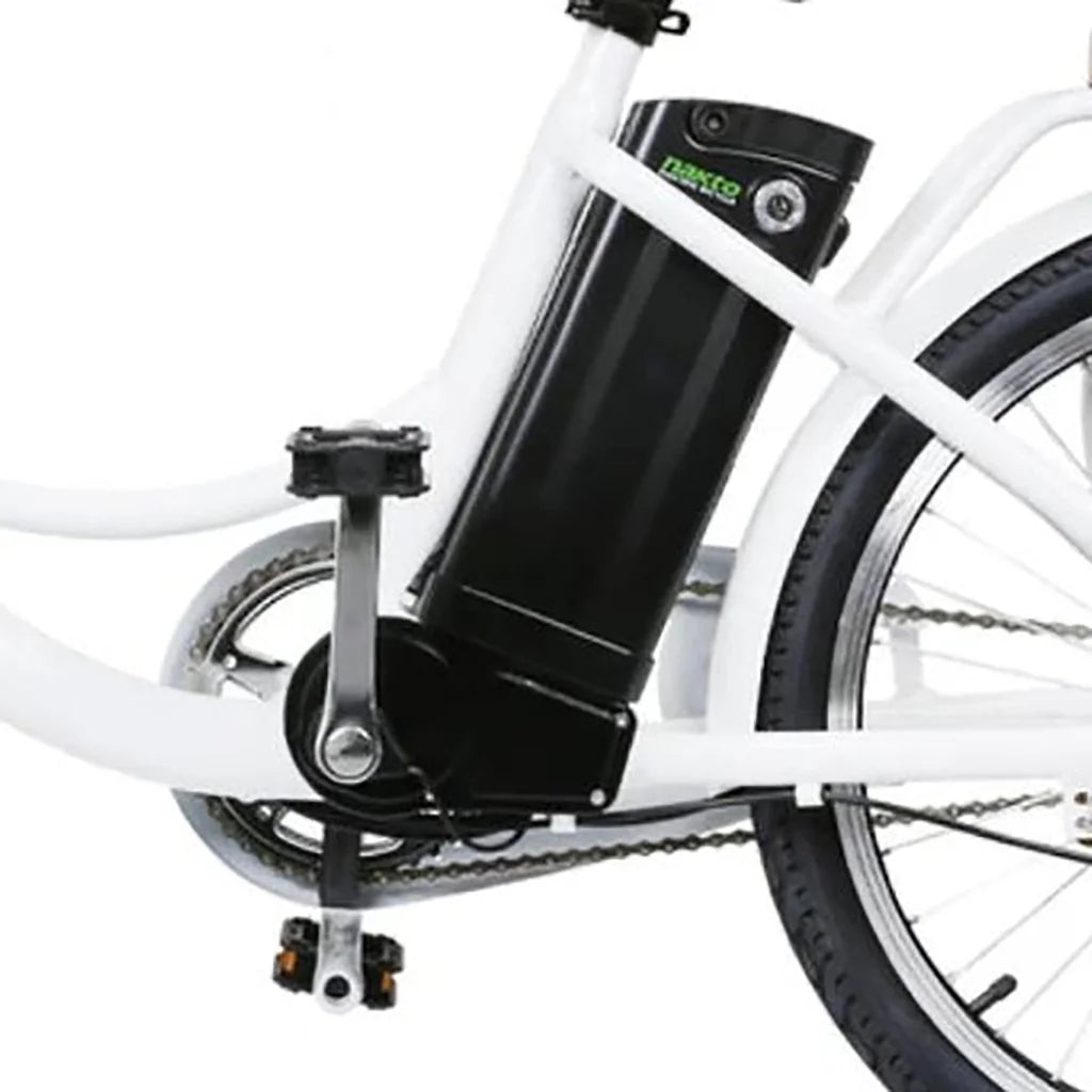 White 22" Electric Bicycle 250 W 36 V 10 Ah Lithium-Ion Battery G9827