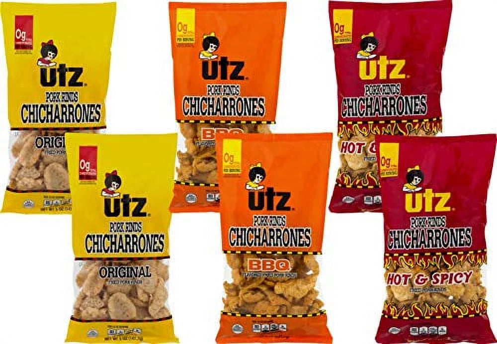 Variety 6-Pack 5 oz. Fried Pork Rinds C822