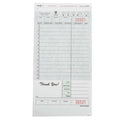 Carbon Backed Guest Check Board - 2 Part Green, 15 Line, 4.20 x 8.25 inch - 2500 per CASE V229