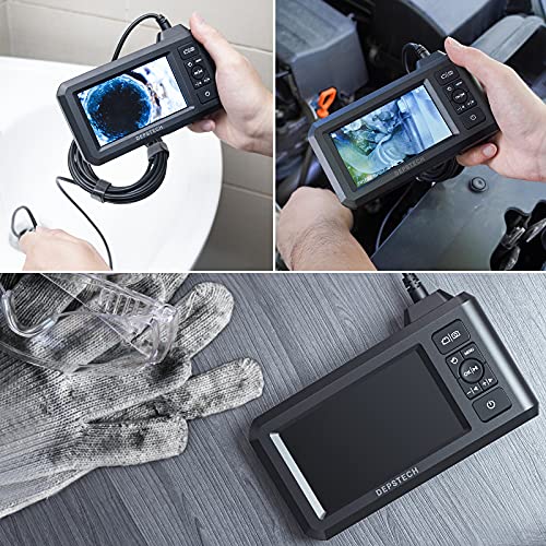 5.5mm 1080P HD Digital Borescope Inspection Camera with 4.3 Inch LCD Screen and 16.5FT Semi-Rigid Cable H4589