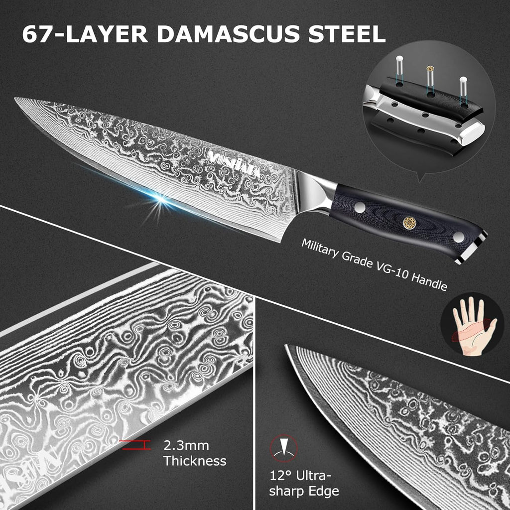 5PCS Damascus Chef Knife Set Z1401