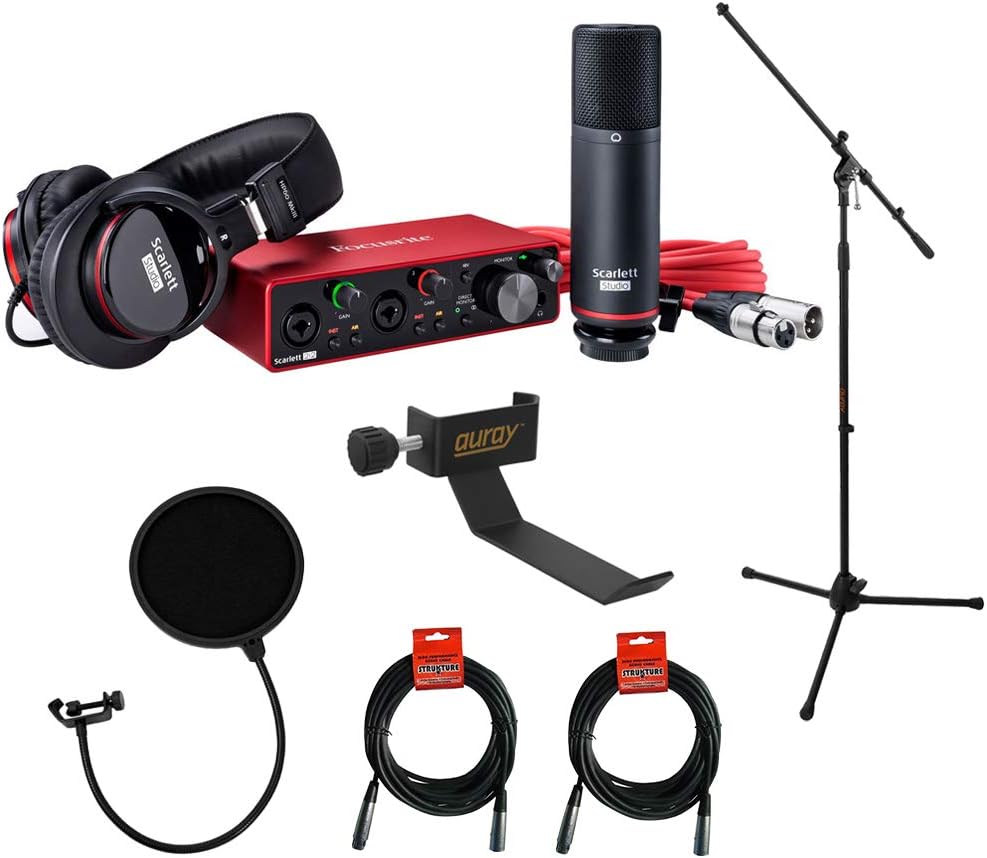 2-in, 2-out USB Audio Interface with Microphone & Headphones D101