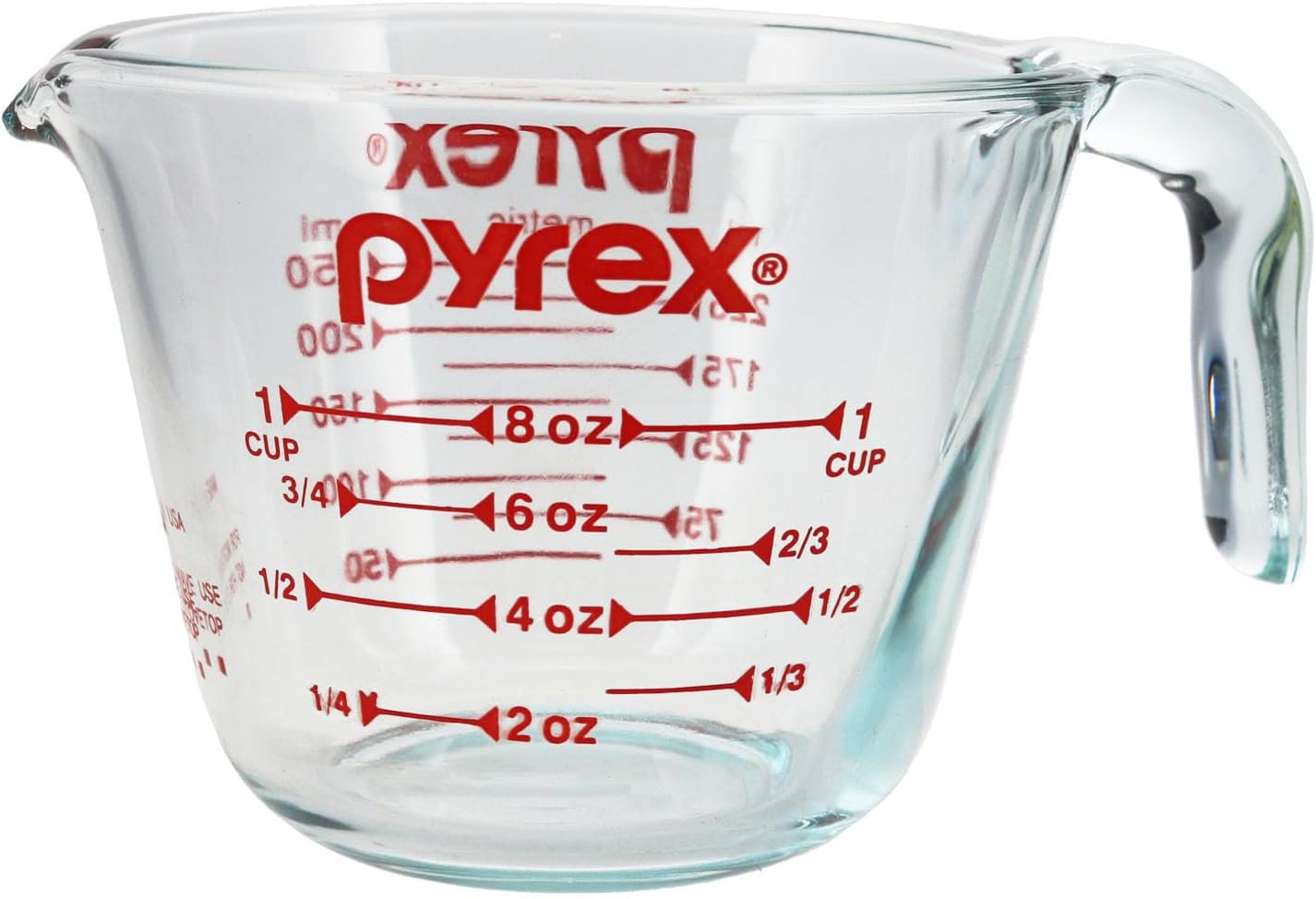 1-Cup Clear Measuring Cup with Red Measurements X336982