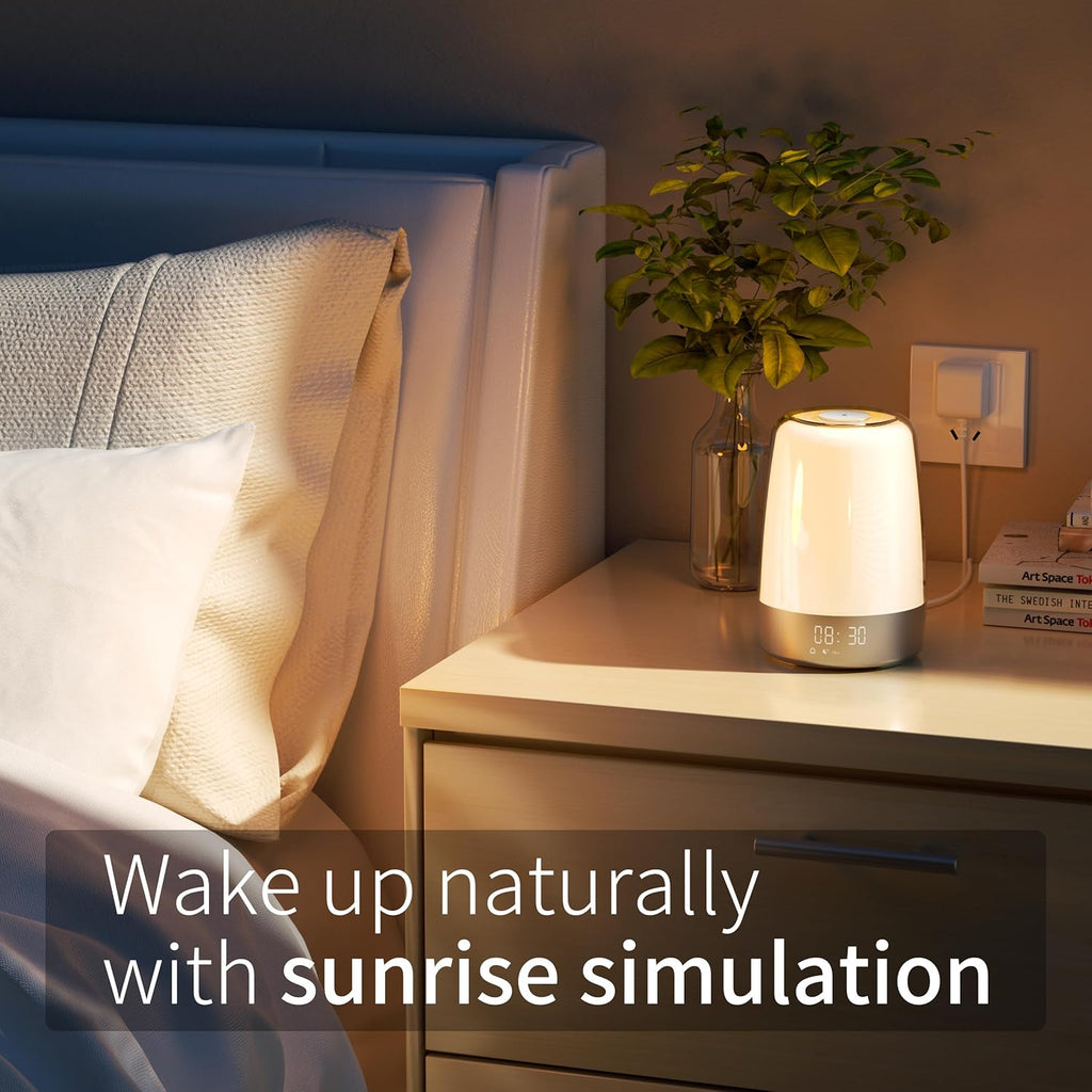 Dimmable Touch Sunrise Alarm Clock with 6 RGB Colors 5 Nature Sounds K171