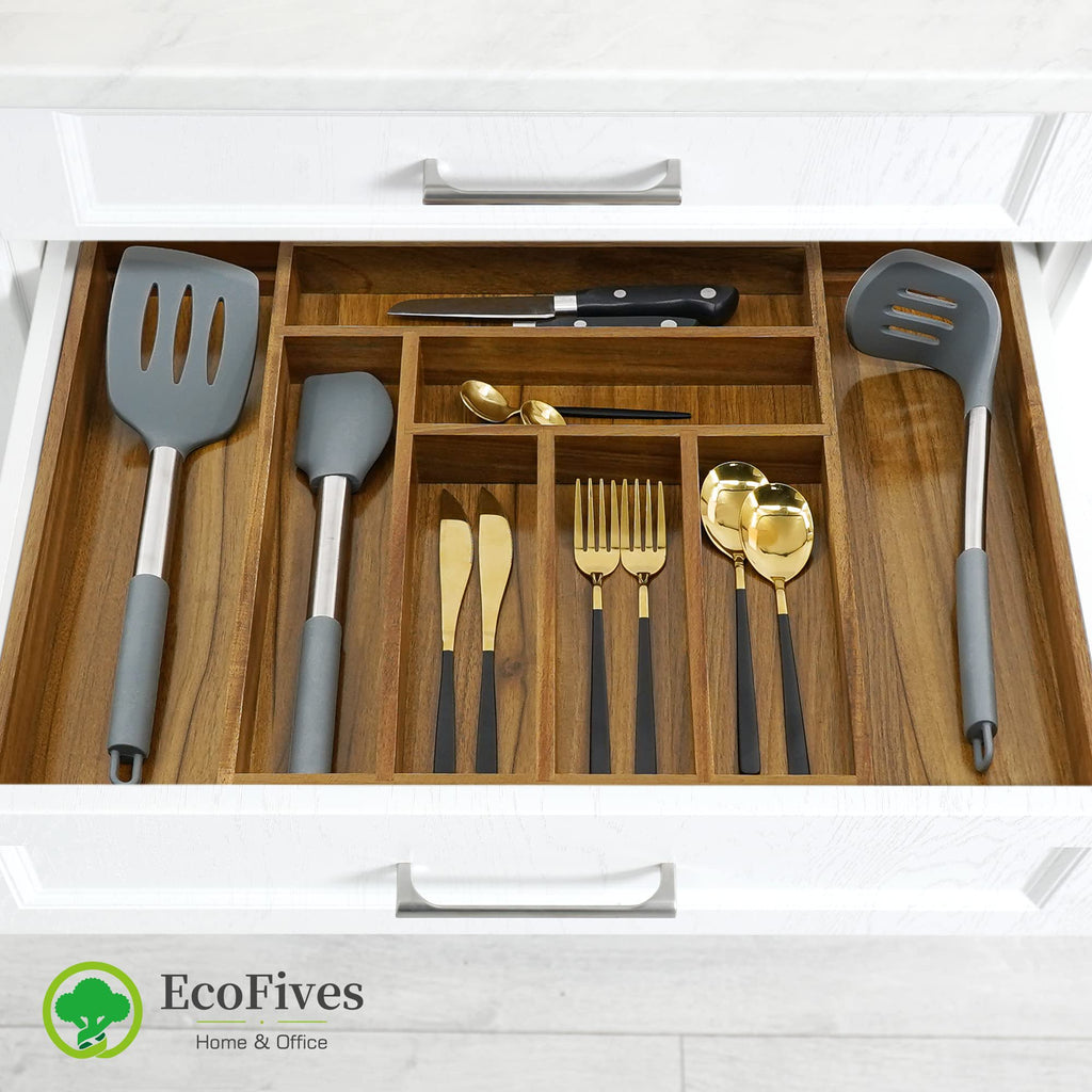 Acacia 8 Compartment Cutlery Tray Organizer F645597