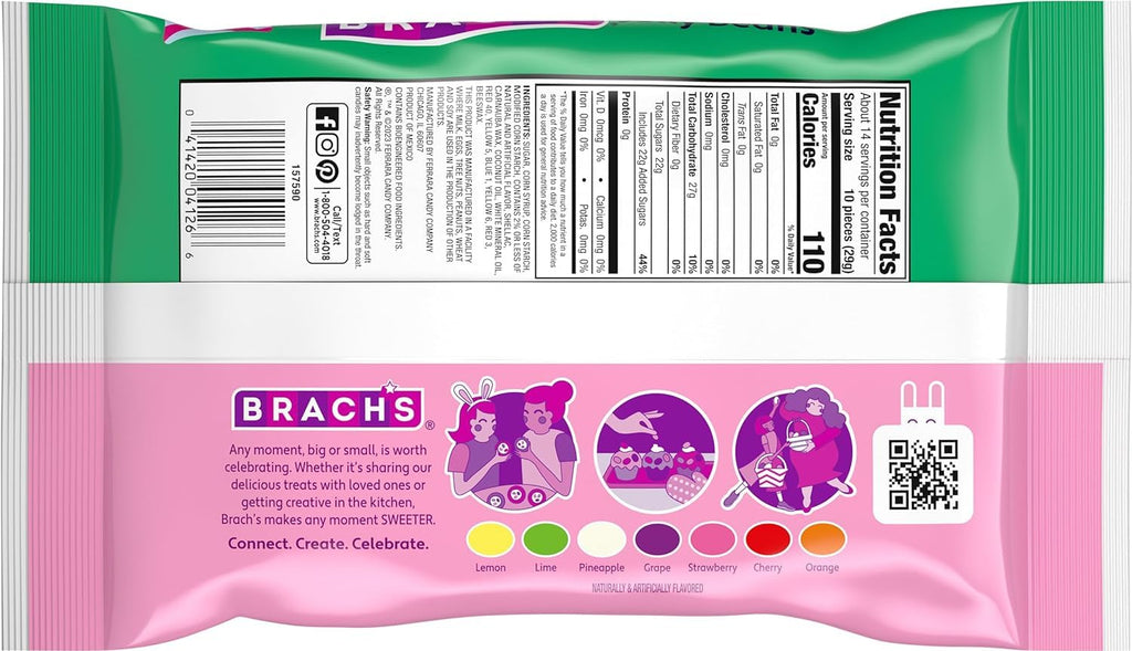 Assorted Fruit Flavors Jelly Beans, Pack of 2-14.5oz Bags E505