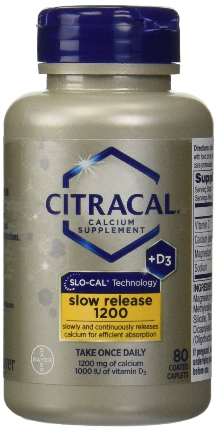 1200 Calcium Plus D Slow Release 80 Count (Pack of 3) J417571