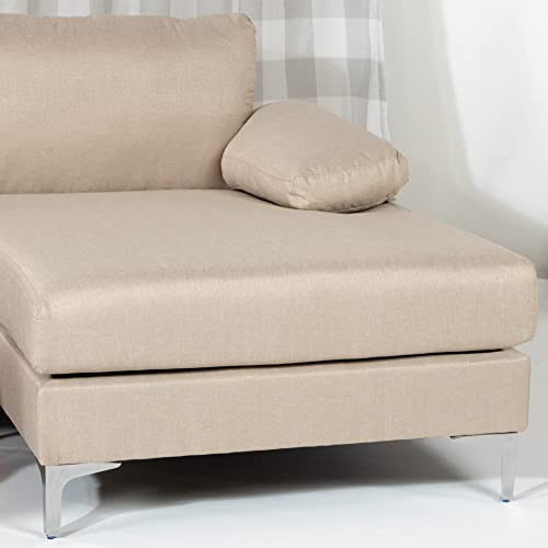 Linen Fabric U-Shape Sectional Sofa with Double Extra Wide Chaise Lounge F883
