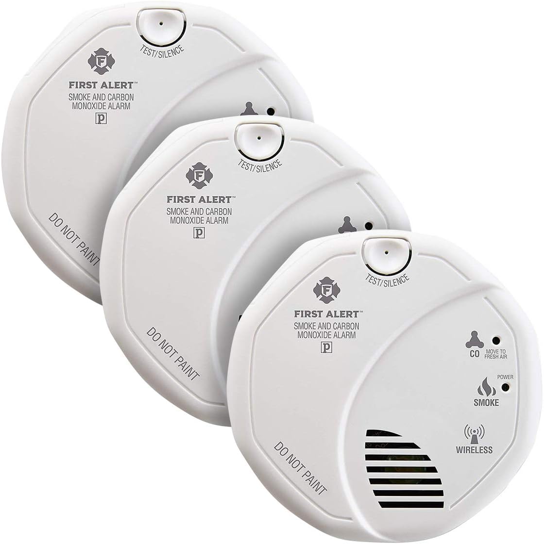 Wireless Interconnected Photoelectric Smoke and Carbon Monoxide Combo Alarm with Voice and Location W98537