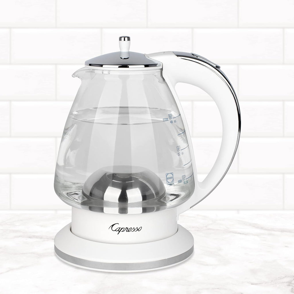 White 48 oz Glass Kettle G444951