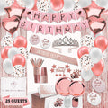 225 PC Rose Gold Birthday Party Decorations Kit A55469