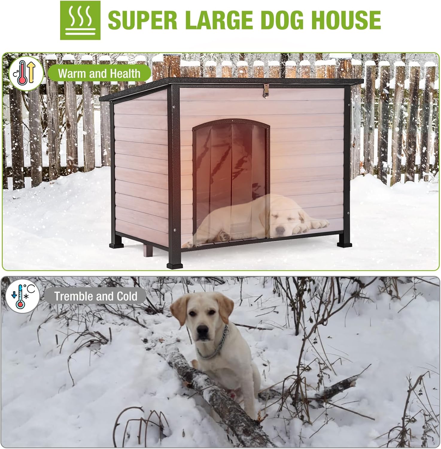 Outdoor Dog Kennel with Liner Q24629