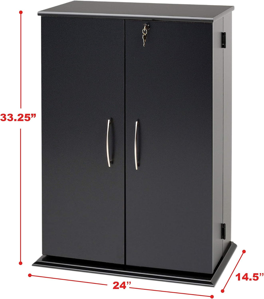 Black Locking Media Storage Cabinet G279