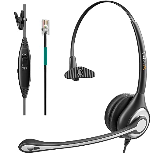 Corded Telephone Headset with Noise Canceling Mic and Quick Disconnect T33908