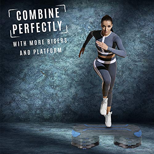 2-in-1 Adjustable Aerobic Step Platform with Rocker Balance Board Legs J792