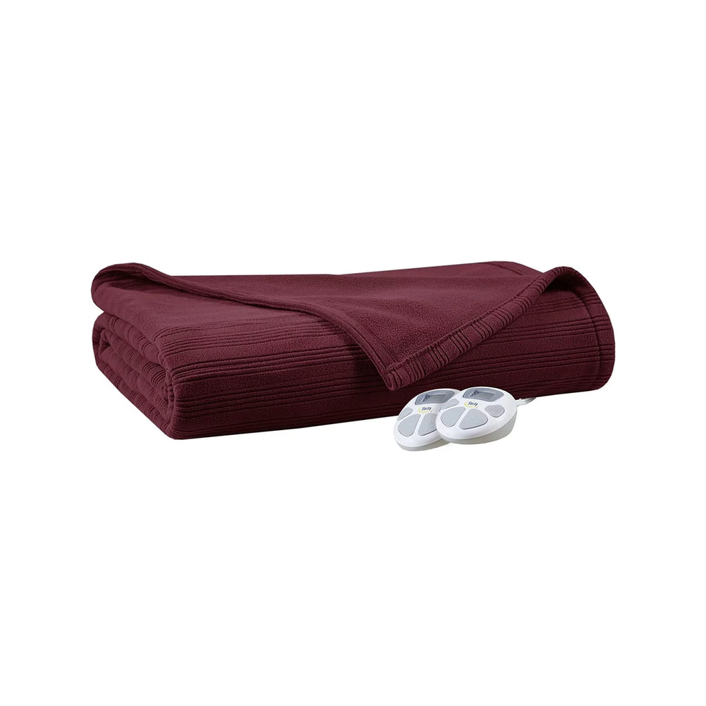Berry Red Queen Electric Fleece Heated Blanket L226699