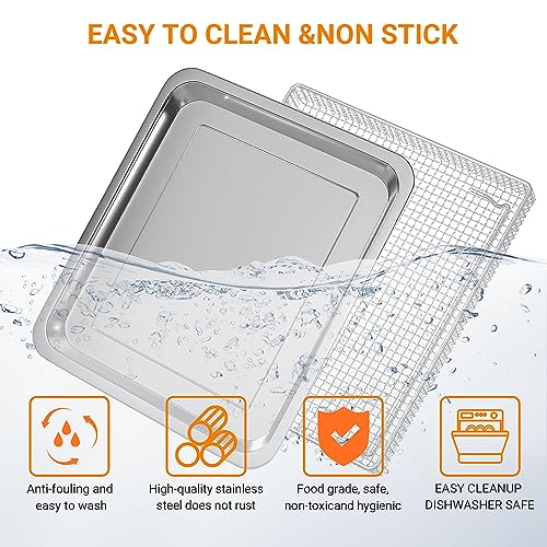 Stainless Steel Baking Tray Pan and Air Fryer Basket P468