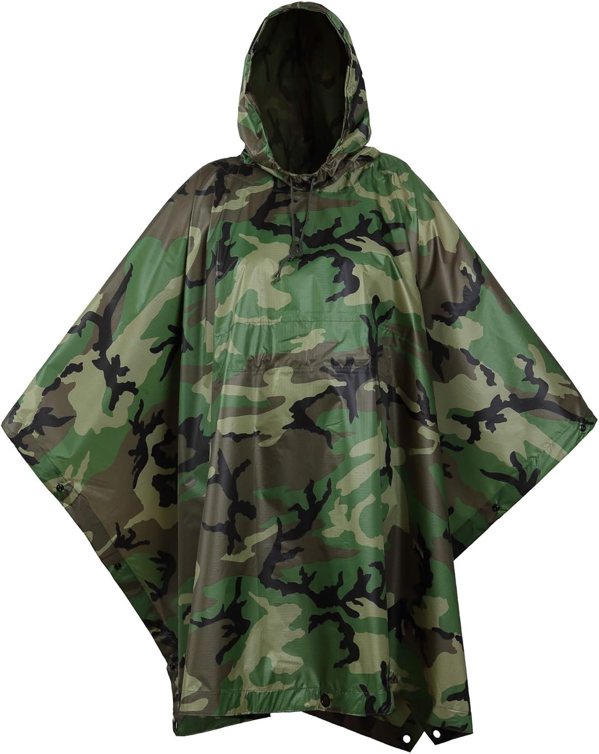Camouflage Rip Stop Rain Poncho N1615