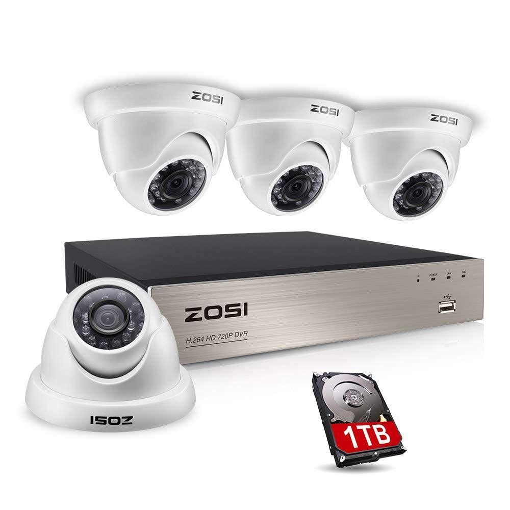 8-Channel 720p DVR 1TB Security Camera System with 4-Wired Dome Cameras K52189